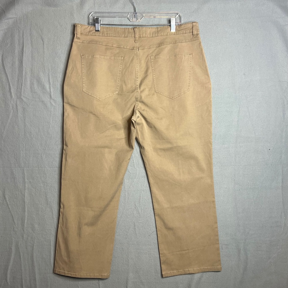 KanCan Khaki Ankle Pants Size 16 Tan Straight Leg Casual Utility Pockets - Picture 6 of 7